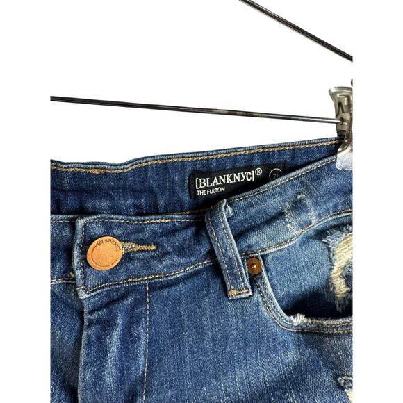 Blank NYC Women's The Fulton Dress Down Party Distressed Cuffed Shorts Size 26 - Picture 5 of 13